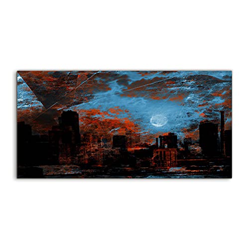 Tableau New York abstraction acryl photo salon chambre deco murale 100x50