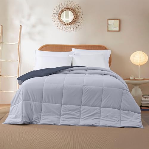 Image of Modern Threads Down Alternative Reversible Comforter Denim /Cloud Blue California King