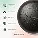 Panda Drum Plus (Black) | Steel Tongue Handpan with Music Book, Mallets, Carrying Bag & Finger Picks | 11 inch, 432 Hz | Rain Drum for Inside & Outside | Calming Musical Instrument for Adults & Kids