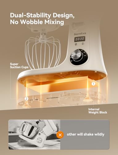 Neretva Super Stable Stand Mixer with Low Noise Operation, 6.34 QT Capacity - Image 5
