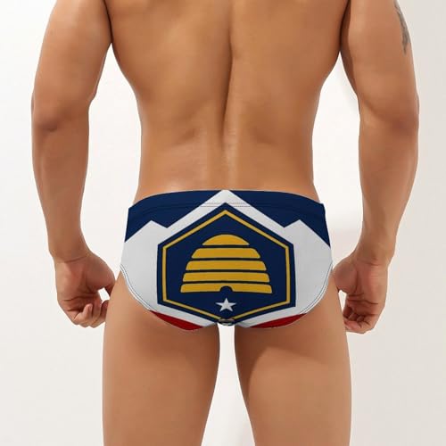 Utah Flag U.S.A. Men's Swimsuit Bikini Briefs Swim Underwear Stretchy Swimwear3