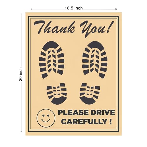 Image of OTO2EYE Car Disposable Paper Foot Mat, Universal Size, Brown (50)