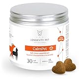 LPS CalmPet – Calmante per Cani Che Abbaiano, Integratore Stress in Soft Chews, Tranquillanti Naturali per Ansia, Temporali e Capodanno – Rilassante per Cani– Longevity Pet