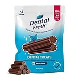 Dental Fresh Dental Treats for XS Dogs, Vet-Formulated Teeth Cleaning Dental Sticks to Help Reduce Plaque and Tartar and Freshen Breath, 64 Count Brush Free Dental Chews for Dogs up to 10 lbs