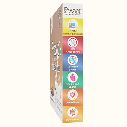 Image of Pro360 Diabetic Care Protein Powder - 200g Protein Powder for Diabetic Patients Helps in Managing Blood Sugar Level| Roasted Coffee Diabetic Care Powder with DHA & Tri-Protein