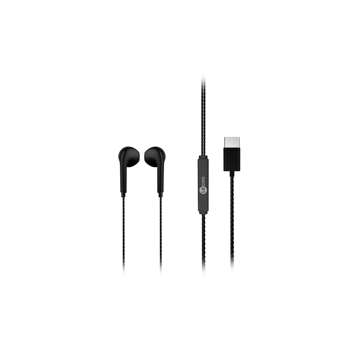Lecoo EH104 - Auricolari USB-C, colore: Nero