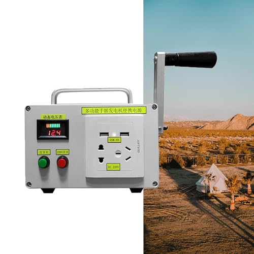 Portable Emergency Hand Crank Generator, 30W/150W/500W, Outdoor Manual Power Supply