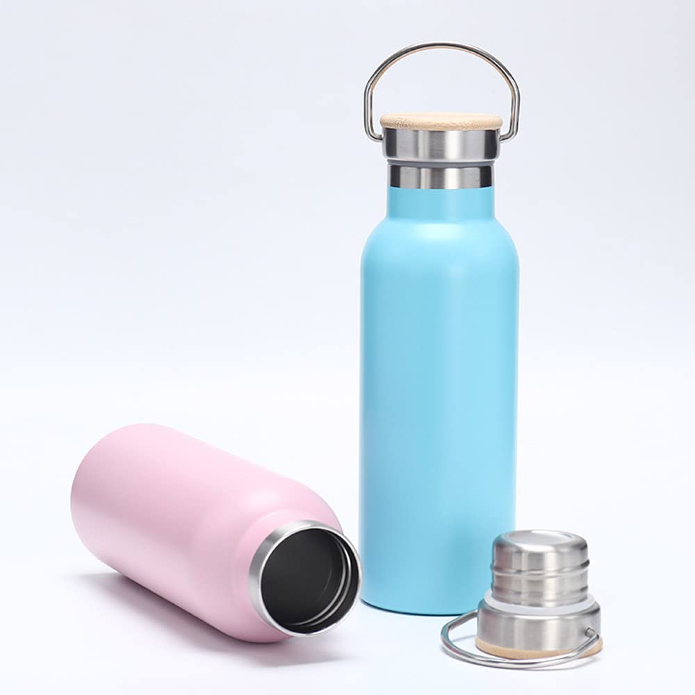 Botella Agua Acero Inoxidable - Botella Agua Niños - 500ml/750ml - Botella Termica Boca Estándar - Sin BPA, para Niños & Adultos, Deporte, Oficina, Yoga, Ciclismo