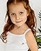 MeMoi Girls' 3 Pair Pack Ribbed Floral Bouquet Camis White-White-White 8