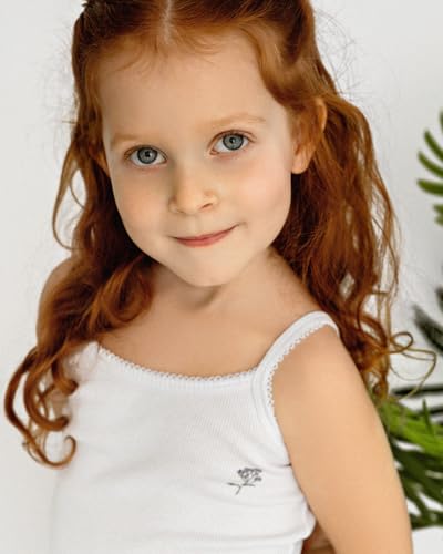 MeMoi Girls' 3 Pair Pack Ribbed Floral Bouquet Camis3