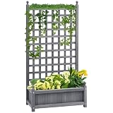 Outsunny Pflanzkasten Blumenständer Rankgitter