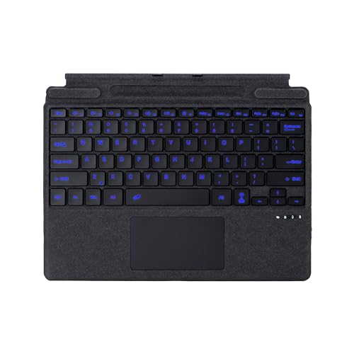 Image of Type Cover for Microsoft Surface Pro 11 /10 / 9 /8 / X, 13 inch, Ultra-Slim Bluetooth Keyboard with Multi-Touchpad Mouse Rechargeable, 7-Color LED Backlit (Black)