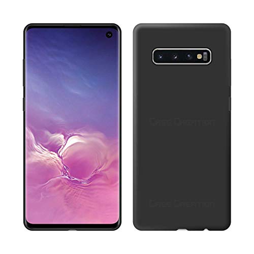 Image of Case Creation Luxurious OG Series for Samsung Galaxy S10+ Case Cover,Anti-Dirty Slim Case Frosted Matte Cute Candy TPU Raised Bezel (Splash of Color) Back Cover for Samsung S10+ -Black