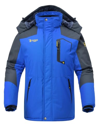Rdruko Men's Winter Snow Jacket Coat Waterproof Windproof Insulated Ski Snowboard Fleece Jacket...