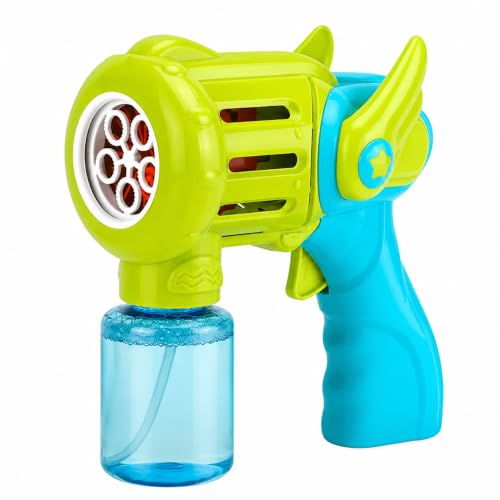 Image of Rechargeable Bubble Gun Toy for Kids | Automatic Bubble Maker with 1 Bubble Solution Bottles | Bubble Blower Machine for Outdoor Fun | Toy for Boys & Girls | Colour Multicolour