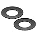 PATIKIL 46mm-77mm Metal Step Up Ring, 2 Pack Camera Lens Filter Adapter Ring Aluminum Filter Adapter Ring for Camera Lenses Hood, Black
