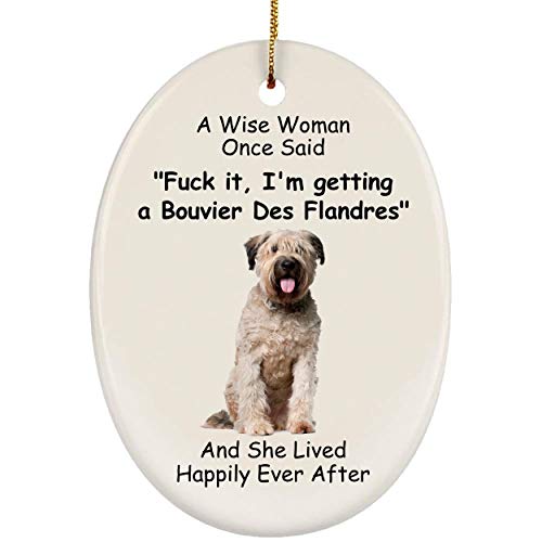 Funny Bouvier Des Flandres Fawn Gold Fur Dog Gifts 2023 Christmas Tree Ornaments Wise Woman Once Said Oval Ceramic Funny Bouvier Des Flandres Fawn Gold Fur Dog Gifts 2023 Christmas Tree Ornaments Wise Woman Once Said Oval Ceramic