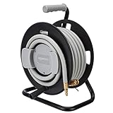 Amazon Basics Air Hose Reel with Hybrid Air Hose - 3/8-Inch by 50-Feet, 300 PSI