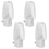 Plug in Night Light with On Off Switch, LED Manual Nightlight Indoor for Hallway, Bedroom, Kids Room, Stairs, Warm White, Energy Efficient, UL Listed, 4 Pack