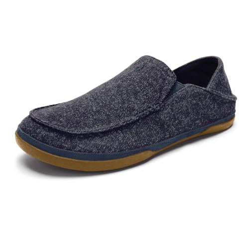 Image of OluKai Moloa Hulu Men's Wool-Blend Slippers, Heathered Knit Slip On Shoes