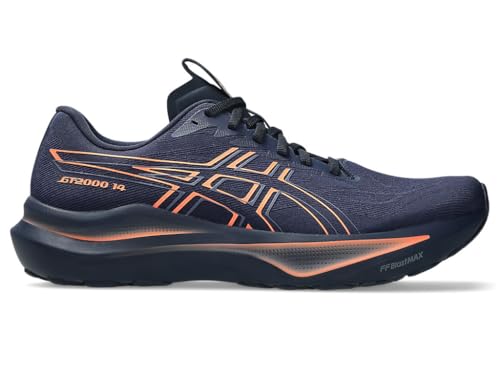 Image of ASICS Mens Gt-2000 14 Sports Shoes, MIDNIGHT/VIVID CORAL, 7