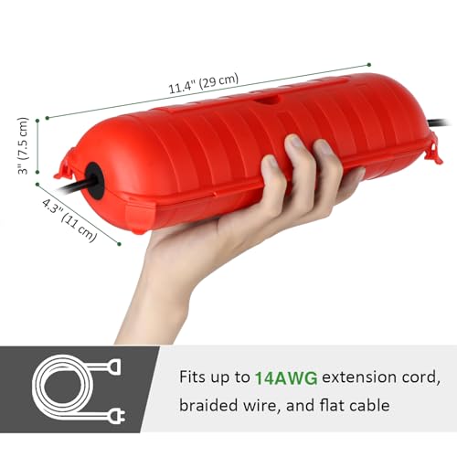 Image of Flemoon Outdoor Extension Cord Safety Cover, for Outdoor Outlets