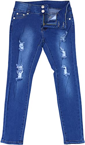 Image of ToBeInStyle Girl's Denim Easy Styling Classic Timeless Everyday Jeans Zip-Up Closure