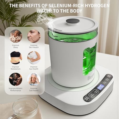 Beyn Hydrogen Water Pitcher, Selenium-Containing Hydrogen Water Kettle, Heated and Temperature-Controlled Hydrogen Water Kettle,Electrolysis Jug with SPE/PEM Technology, Balanced PH Levels. - Image 3