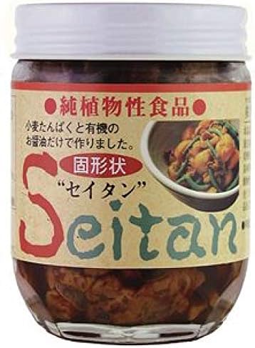 Amazon 植物性タンパク食品 代用肉 セイタン 180g 宅配便 小麦たんぱくを有機醤油だけで煮詰めた植物たんぱく食品 代用肉として 有機家 缶詰 瓶詰 通販