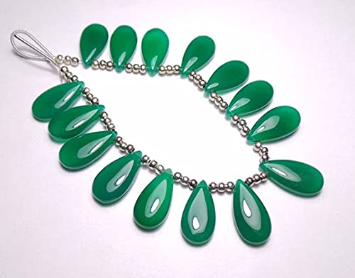 Onyx vert calcédoine 7 paires assorties de 20x10 mm pour en finir avec les pierres dépareillées