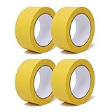 gws Putzband PVC gerippt gelb 4 Rollen Abklebeband von Hand reißbar...