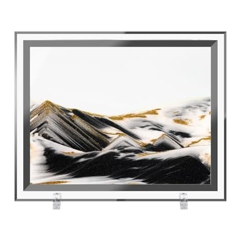 Coitak Moving Sand Art Picture, Dynamic Sand Picture, Golden Desktop Sand Art for Home Decor and Office Cover