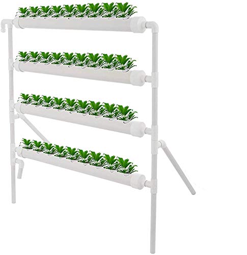 HUKOER Kit de cultivo de sitio hidropónico 36 sitios y flujo Cultivo de aguas profundas Jardín con bomba Sistema de bronceado de vegetales, flores, frutas (Vertical 30 hoyos)
