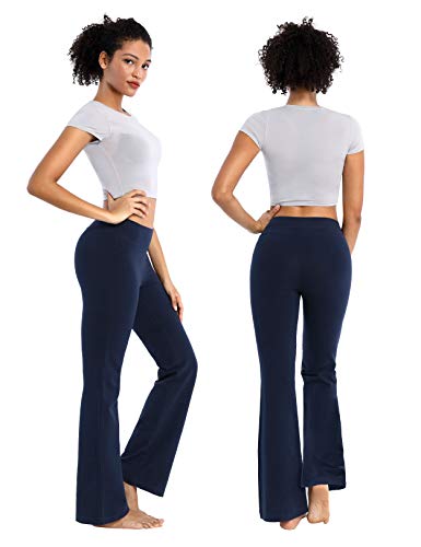 Image of BUBBLELIME 29 inch /31 inch /33 inch /35 inch /37 inch 3 Styles Women's High Waist Bootcut Yoga Pants Basic /Side Pockets Tummy Control Workout Flared