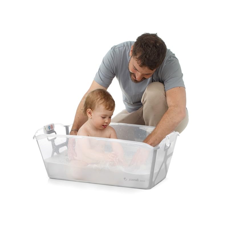 Jane Oasis - Vasca da bagno pieghevole per bambini, compatta, facile da piegare con supporto robusto per neonati e bambini (rosa)