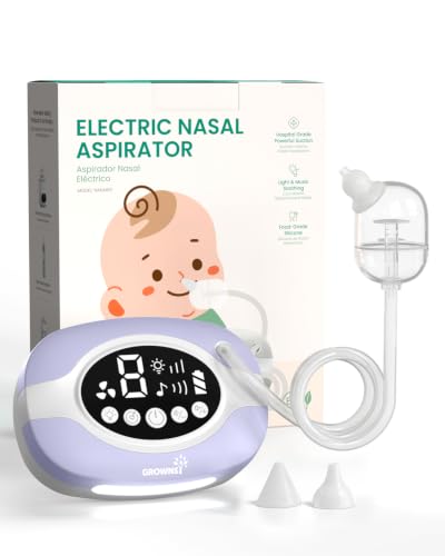 GROWNSY Electric Nasal Aspirator, 9 Suction Levels for Baby