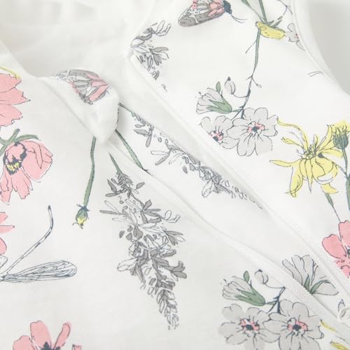 Image of Duomiaomiao 1.5 TOG Toddler Sleep Bag 36-48 Months 100% Cotton Four Season Side Open Zipper Baby Sleep Sack with Feet, Breathable Toddler Wearable Blanket