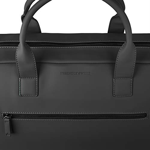 The Friendly Swede Weekender Bag, Duffle Overnight Bag - High-end Vreta Collection - 35L Travel Duffel, Weekend Bag For Women and Men (Black)