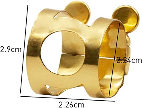 Jiayouy Alto Sax Mouthpiece Ligature Double Screws Ligature Brass thumb #3