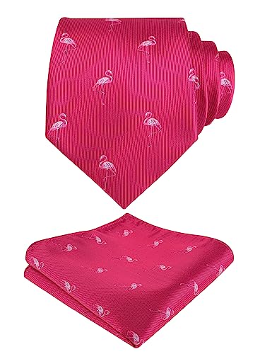 Image of Alizeal Mens 3.15'' Gradient Novelty Pattern Tie Set with Pocket Square Casual Color Tie Set