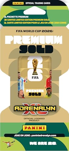 Coppa del Mondo FIFA 2026 Trading Cards Game Blister Premium Gold (1 tasca premium + 4 carte esclusive in edizione limitata)