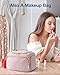BAGSMART Travel Toiletry Bag, Large Wide-open Makeup Cosmetic Travel Bag for Toiletries with Handle, Pink-L