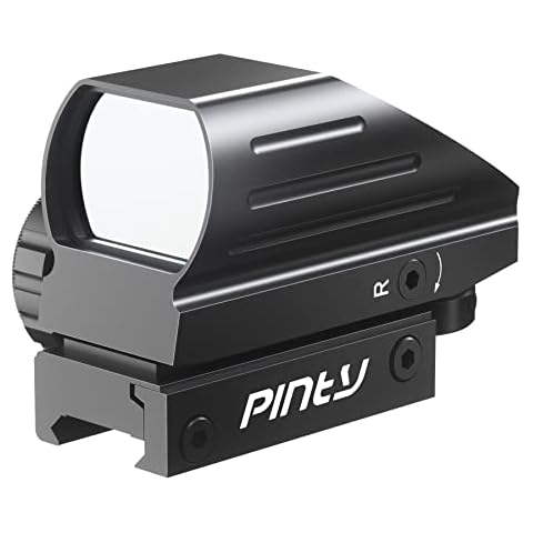 Pinty Red Green Reflex Rifle Scope Dot Sight 4 Different Reticles Black Cover