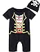 MOMBEBE COSLAND Mono Bebé Niño Disfraz Pirata Manga Corta Gorro Algodón (6-12 Meses, Pirata)