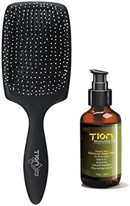 Tion Damp Brush Black and MorocVita Hair Oil | Tion Hair