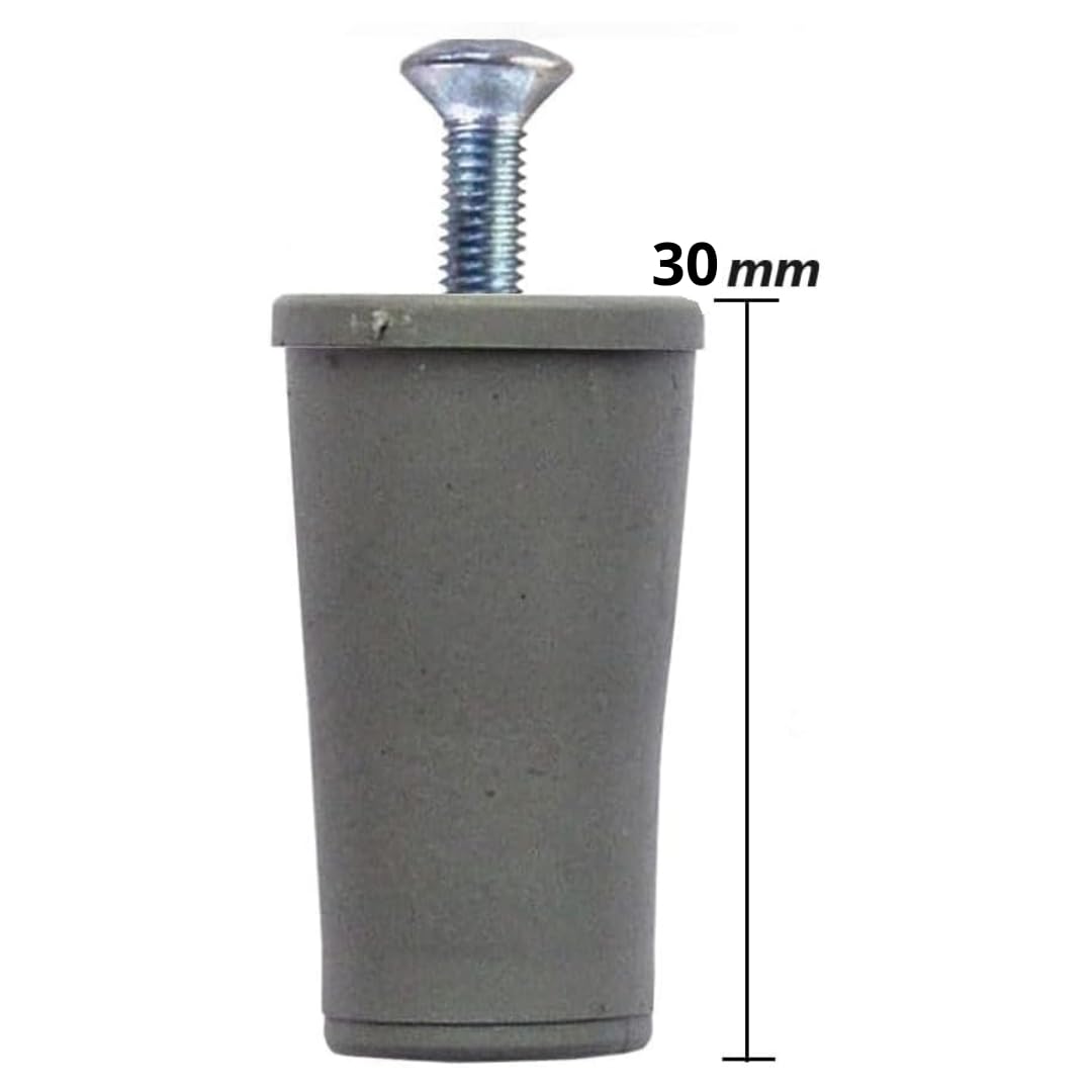 ECENCE Aanslagpunt-stopper voor rolluiken, set van 20 40mm incl. schroef & dichting, Grijs, eindstopper, rolluikbescherming compleet