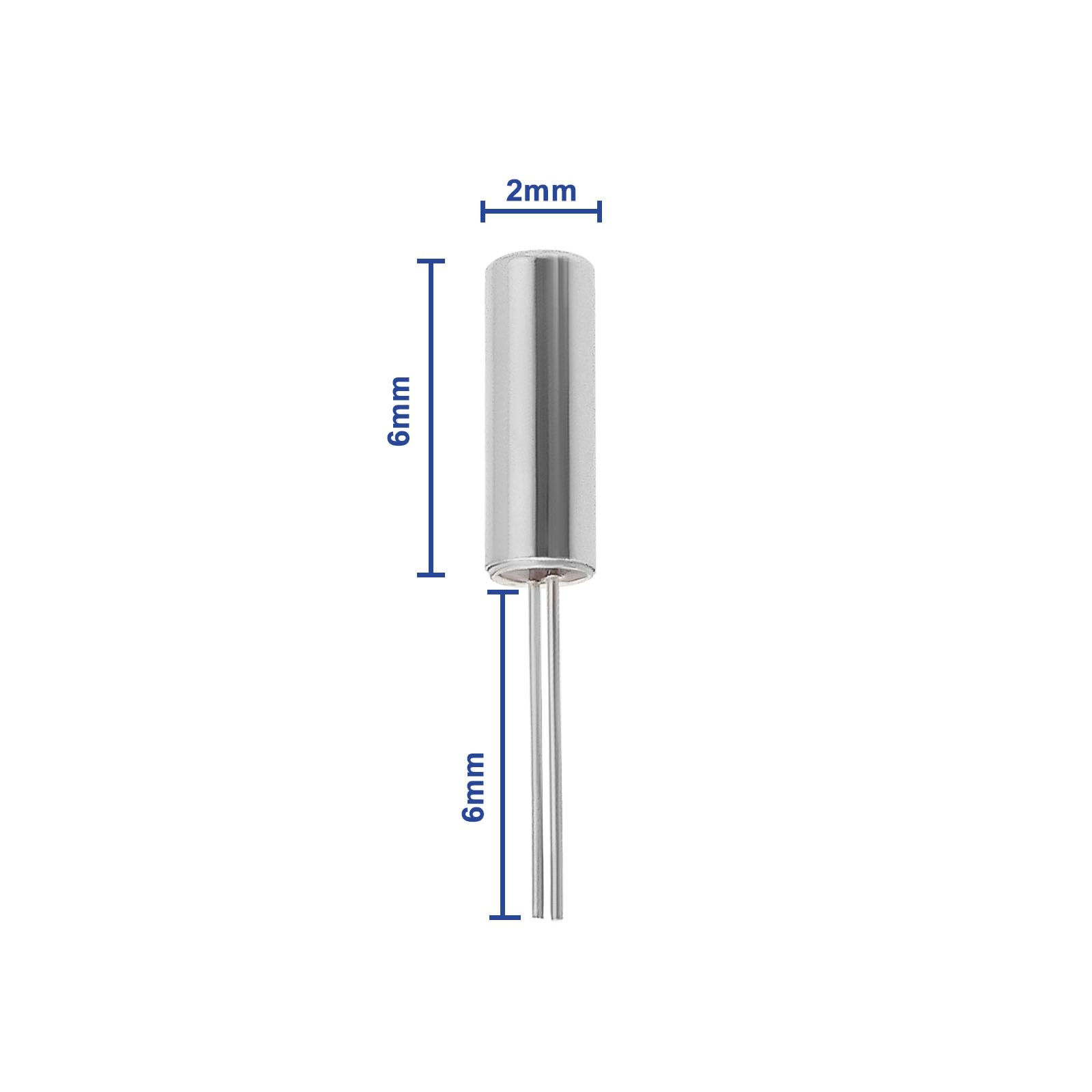 Osciladores de Cristal 32,768 KHz 2x6 mm para Reloj Electrónica PC
