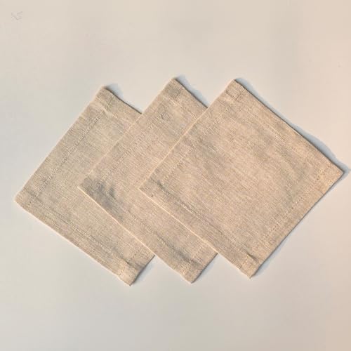 Servilletas de lino 6x6 pulg set de 12 miniatura 3