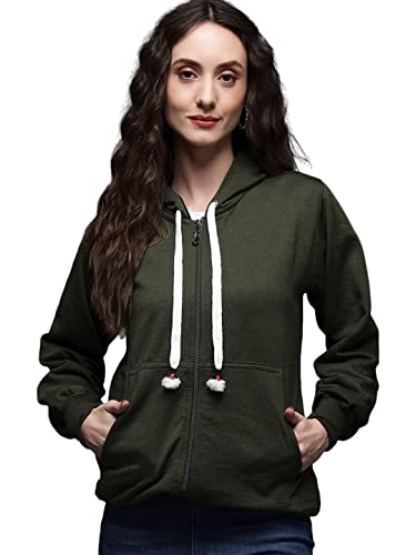 Image of eKools� Women's Fleece Winters Hoodie Sweatshirt Zipper with Pockets (Flee1 Series)