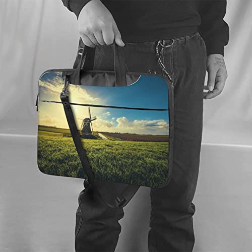 Bolso porta laptop Windmill On The Prairie negro miniatura 2
